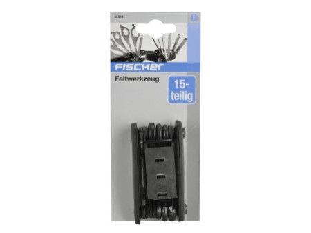 FISCHER Kit multifonctions de réparation de vélo, 14 pièces