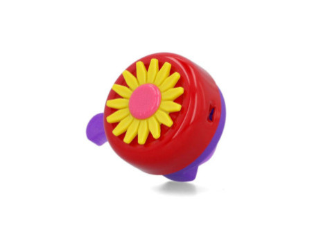 FISCHER Sonnette pour guidon de vélo motif Fleur, assorti