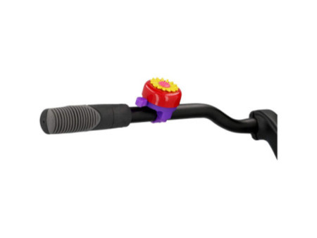 FISCHER Sonnette pour guidon de vélo motif Fleur, assorti