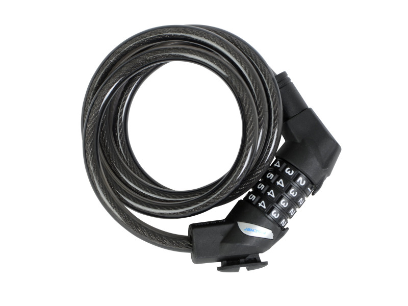 FISCHER Câble antivol pour vélo, longueur : 1.200 mm, noir