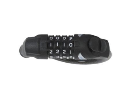 FISCHER Câble antivol pour vélo, longueur : 1.200 mm, noir