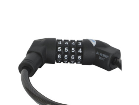 FISCHER Câble antivol pour vélo, longueur : 1.200 mm, noir