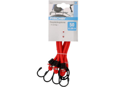 FISCHER Tendeur élastique de vélo à 4 bras, rouge