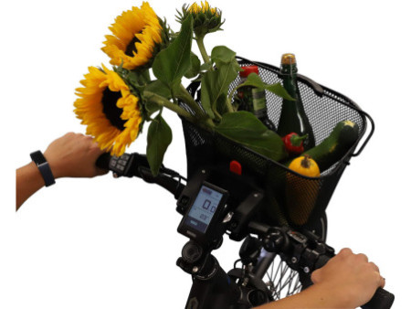 FISCHER Panier sur guidon pour vélo électrique, noir