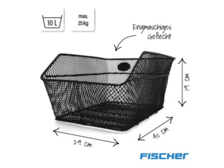 FISCHER Panier pour vélo 'School', noir