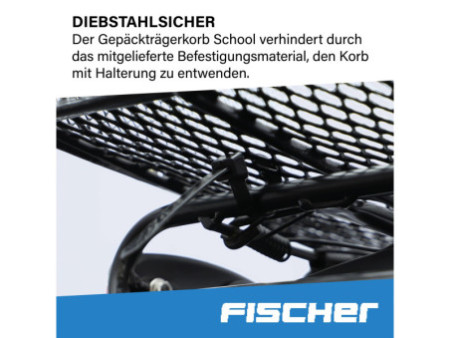 FISCHER Panier pour vélo 'School', noir
