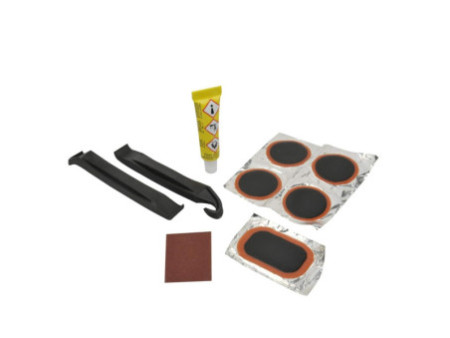 FISCHER Boîte de rustines pour chambre à air vélo, 9 pièces
