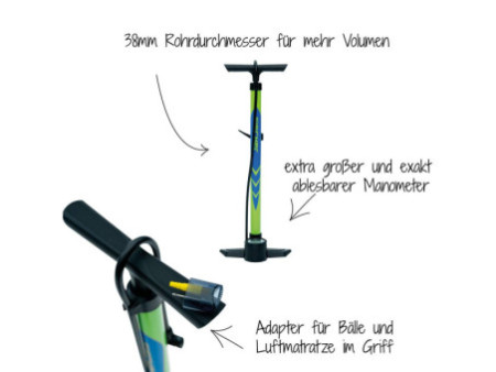 FISCHER Pompe à air verticale pour vélo Plus Volume