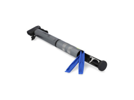 FISCHER Mini pompe à air pour vélo ALU, boîte de rustines