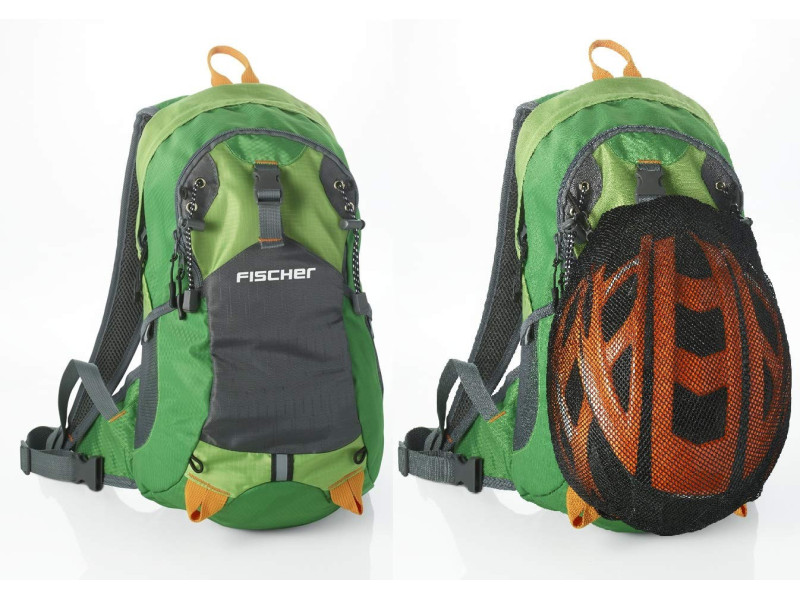 FISCHER Sac à dos avec filet pour casque, vert/gris