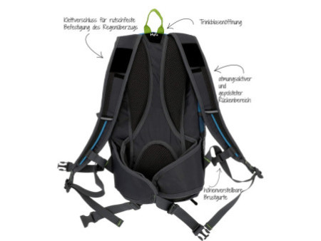 FISCHER Sac à dos avec filet pour casque, vert/gris