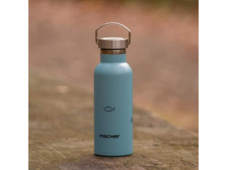 FISCHER Gourde pour cycliste Boy, acier inoxydable, bleu