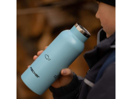FISCHER Gourde pour cycliste Boy, acier inoxydable, bleu