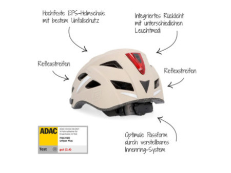 FISCHER Casque de vélo 'Urban Plus Miami', taille: L/XL
