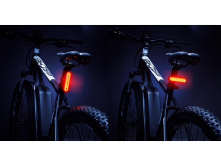 FISCHER Feu stop de vélo à LED rechargeable, tube lumineux