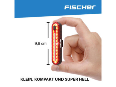 FISCHER Set d'éclairage de vélo à LED rechargeable, 80 lux