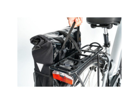 FISCHER Sacoche de vélo type coursier, noir