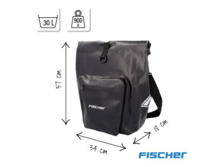 FISCHER Sacoche de porte-bagages de vélo Tour, noir