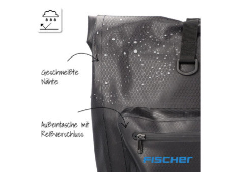 FISCHER Sacoche de porte-bagages de vélo Tour, noir