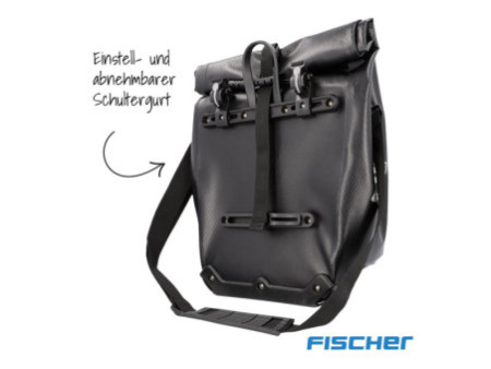FISCHER Sacoche de porte-bagages de vélo Tour, noir