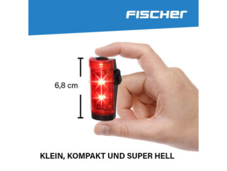 FISCHER Kit d'éclairage LED pour vélo, 45 lux