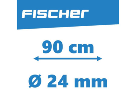 FISCHER Chaîne antivol pour vélo, longueur: 900 mm, noir