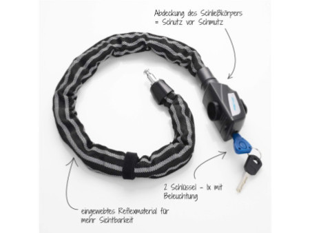 FISCHER Chaîne antivol pour vélo Reflex, longueur: 800 mm