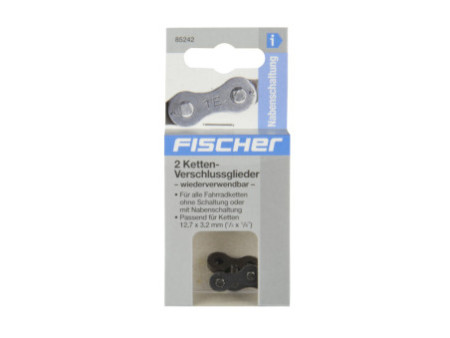 FISCHER Attache rapide pour chaîne de vélo, 1/2 x 1/8