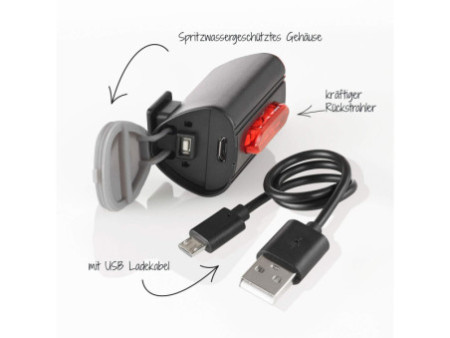 FISCHER Kit d'éclairage LED rechargeable TWIN, 50/25/15 lux