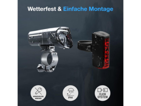FISCHER Kit d'éclairage LED rechargeable TWIN STOP