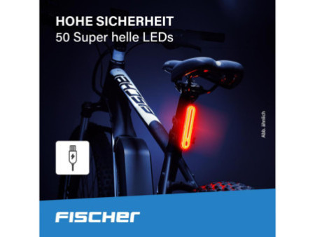 FISCHER Feu arrière LED pour vélo, 50 diodes