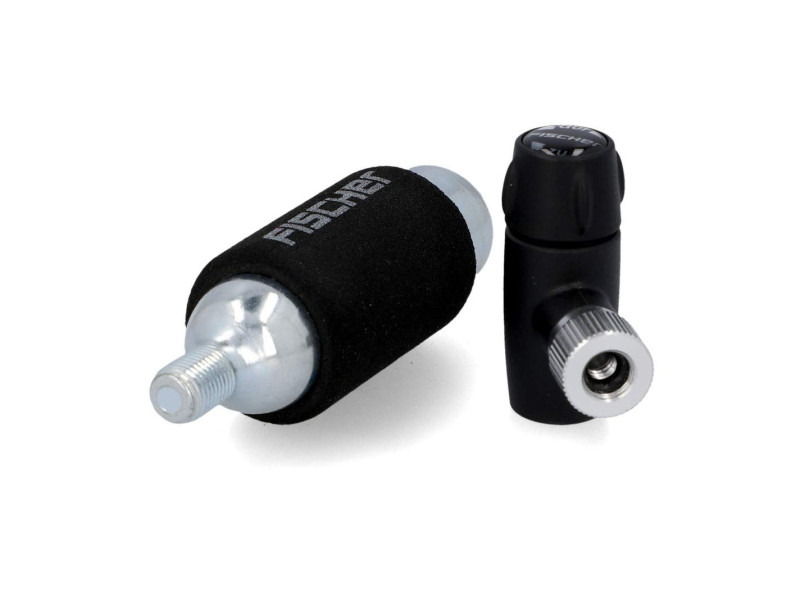 FISCHER Pompe à air pour vélo et cartouche CO2