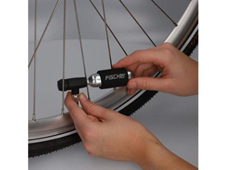 FISCHER Pompe à air pour vélo et cartouche CO2