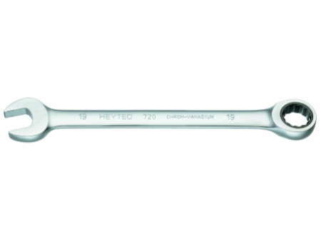 HEYTEC Clé plate à cliquet, 19 mm, longueur: 248 mm