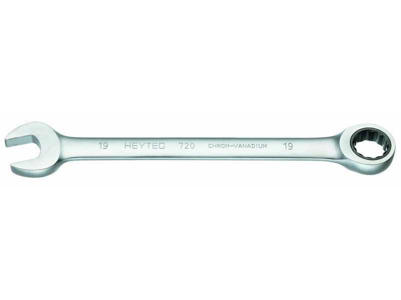 HEYTEC Clé plate à cliquet, 19 mm, longueur: 248 mm