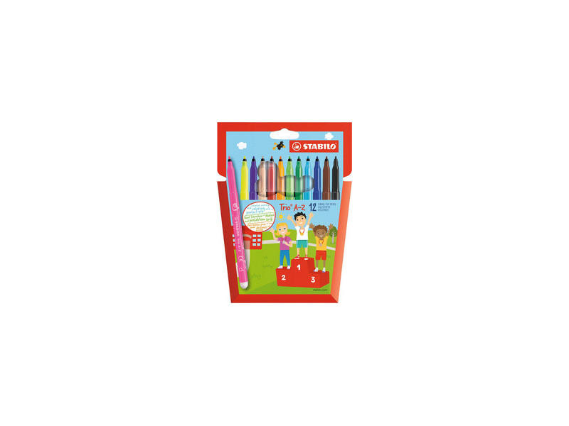 STABILO Feutre Trio A-Z, étui en carton de 12