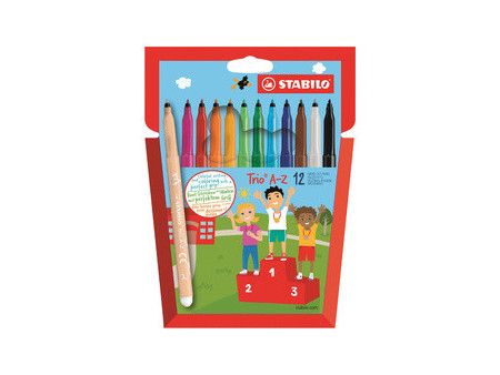 STABILO Feutre Trio A-Z, étui en carton de 12