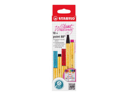 STABILO Feutre fin point 88, set zigzag de 18 pièces
