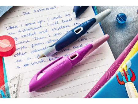 STABILO Stylo plume EASYbirdy 3D DreamWorld L, rose, A