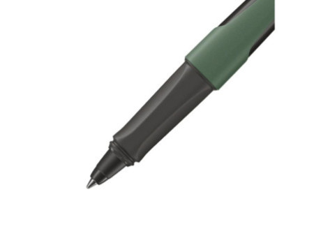 STABILO Stylo à bille Flow, vert kaki/noir