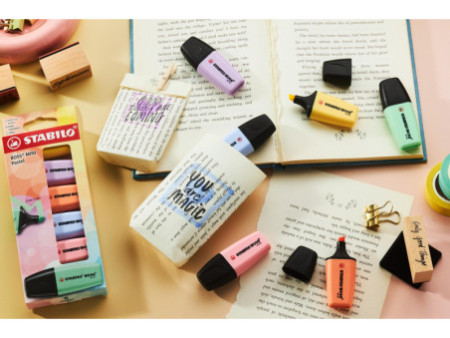 STABILO Surligneur BOSS MINI Pastel, étui carton de 3