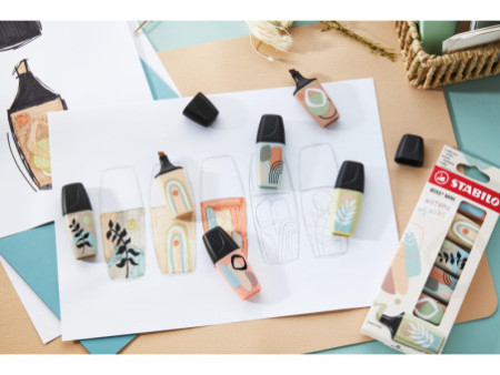 STABILO Surligneur BOSS MINI Naturevibes, étui carton de 5