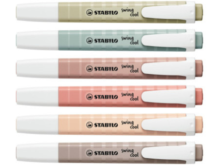 STABILO Surligneur swing cool NatureCOLORS, présentoir de 16