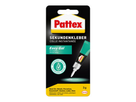 Pattex Colle instantanée Easy Gel, tube de 3 g,