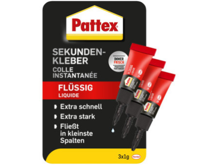 Pattex Colle instantanée MINI TRIO, 3 tubes de 1 g,