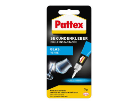 Pattex Colle instantanée liquide pour verre, tube de 3 g