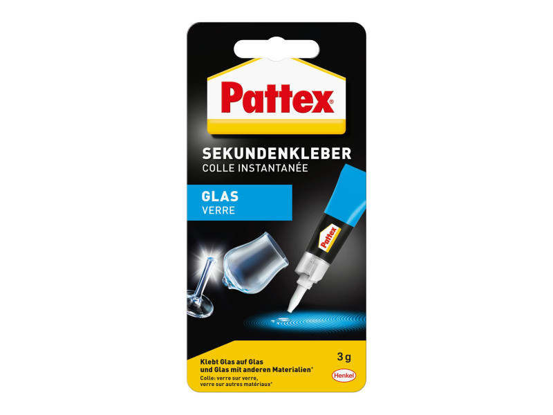 Pattex Colle instantanée liquide pour verre, tube de 3 g
