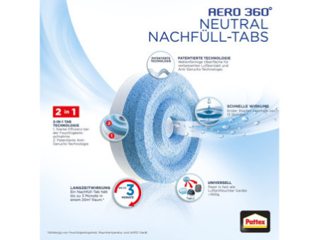 Pattex Pastille de recharge AERO 360 degrés 'Neutre'