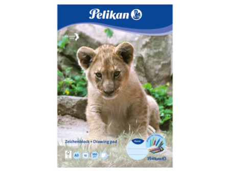 Pelikan Bloc à dessin C 3/10, A3, 100 g/m2, 10 feuilles