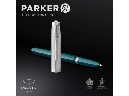 PARKER Stylo plume Parker 51 Bleu turquoise C.C., plume: F